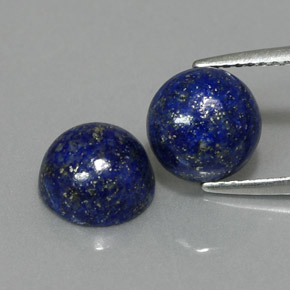 Pedras preciosas de lápis-lazúli azul natural de  ct, corte redondo, opaco