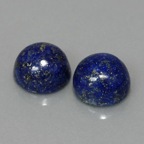 Pedras preciosas de lápis-lazúli azul natural de  ct, corte redondo, opaco
