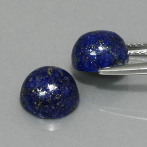 Pedras preciosas de lápis-lazúli azul natural de  ct, corte redondo, opaco