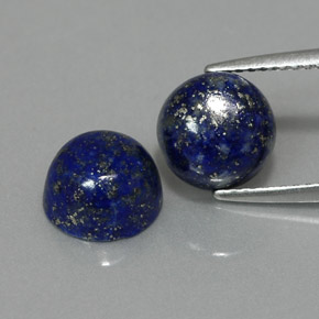 Pedras preciosas de lápis-lazúli azul natural de  ct, corte redondo, opaco