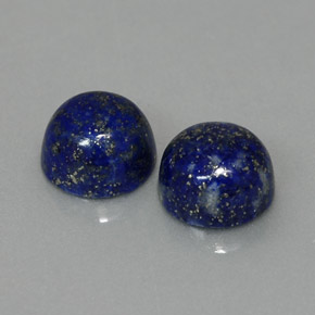 Pedras preciosas de lápis-lazúli azul natural de  ct, corte redondo, opaco