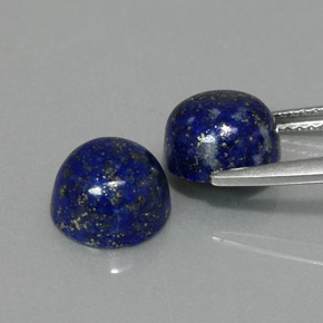 Pedras preciosas de lápis-lazúli azul natural de  ct, corte redondo, opaco