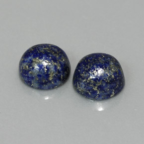 Pedras preciosas de lápis-lazúli azul natural de  ct, corte redondo, opaco
