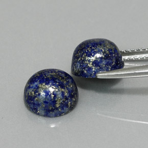 Pedras preciosas de lápis-lazúli azul natural de  ct, corte redondo, opaco