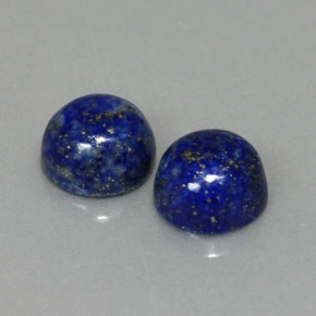 Pedras preciosas de lápis-lazúli azul natural de  ct, corte redondo, opaco