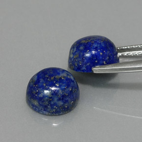 Pedras preciosas de lápis-lazúli azul natural de  ct, corte redondo, opaco