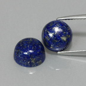 Pedras preciosas de lápis-lazúli azul natural de  ct, corte redondo, opaco