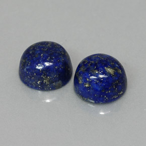 Pedras preciosas de lápis-lazúli azul natural de  ct, corte redondo, opaco