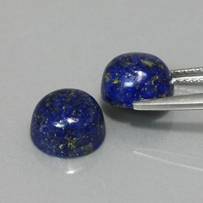 Pedras preciosas de lápis-lazúli azul natural de  ct, corte redondo, opaco