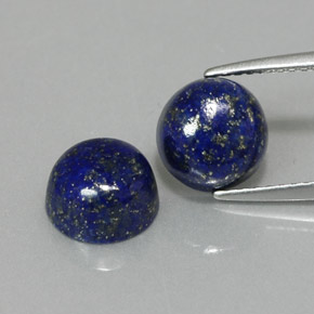 Pedras preciosas de lápis-lazúli azul natural de  ct, corte redondo, opaco