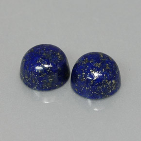 Pedras preciosas de lápis-lazúli azul natural de  ct, corte redondo, opaco