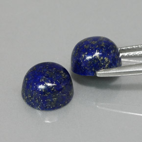 Pedras preciosas de lápis-lazúli azul natural de  ct, corte redondo, opaco