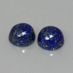 Pedras preciosas de lápis-lazúli azul natural de  ct, corte redondo, opaco