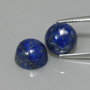 Pedras preciosas de lápis-lazúli azul natural de  ct, corte redondo, opaco