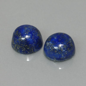 Pedras preciosas de lápis-lazúli azul natural de  ct, corte redondo, opaco
