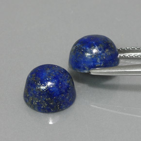 Pedras preciosas de lápis-lazúli azul natural de  ct, corte redondo, opaco