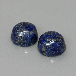Pedras preciosas de lápis-lazúli azul natural de  ct, corte redondo, opaco
