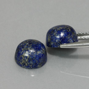 Pedras preciosas de lápis-lazúli azul natural de  ct, corte redondo, opaco