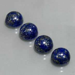Pedras preciosas de lápis-lazúli azul natural de  ct, corte redondo, opaco