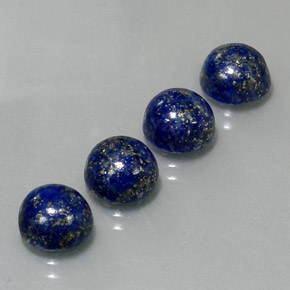 Pedras preciosas de lápis-lazúli azul natural de  ct, corte redondo, opaco