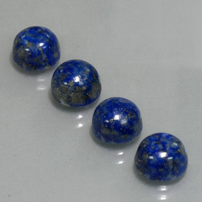 Pedras preciosas de lápis-lazúli azul natural de  ct, corte redondo, opaco