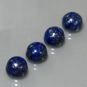 Pedras preciosas de lápis-lazúli azul natural de  ct, corte redondo, opaco