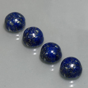 Pedras preciosas de lápis-lazúli azul natural de  ct, corte redondo, opaco