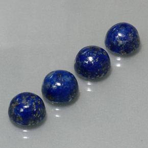 Pedras preciosas de lápis-lazúli azul natural de  ct, corte redondo, opaco