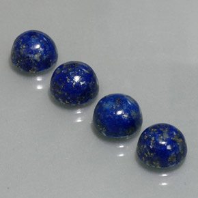 Pedras preciosas de lápis-lazúli azul natural de  ct, corte redondo, opaco