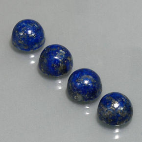 Pedras preciosas de lápis-lazúli azul natural de  ct, corte redondo, opaco