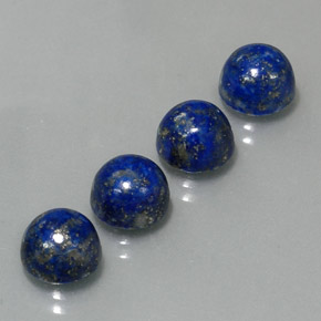 Pedras preciosas de lápis-lazúli azul natural de  ct, corte redondo, opaco