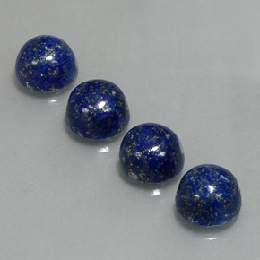 Pedras preciosas de lápis-lazúli azul natural de  ct, corte redondo, opaco