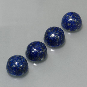 Pedras preciosas de lápis-lazúli azul natural de  ct, corte redondo, opaco