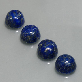 Pedras preciosas de lápis-lazúli azul natural de  ct, corte redondo, opaco