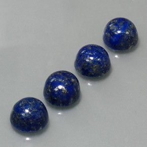 Pedras preciosas de lápis-lazúli azul natural de  ct, corte redondo, opaco