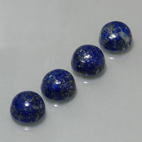 Pedras preciosas de lápis-lazúli azul natural de  ct, corte redondo, opaco