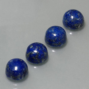 Pedras preciosas de lápis-lazúli azul natural de  ct, corte redondo, opaco