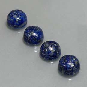 Pedras preciosas de lápis-lazúli azul natural de  ct, corte redondo, opaco