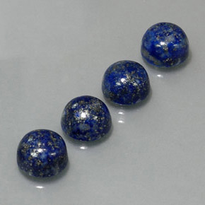 Pedras preciosas de lápis-lazúli azul natural de  ct, corte redondo, opaco
