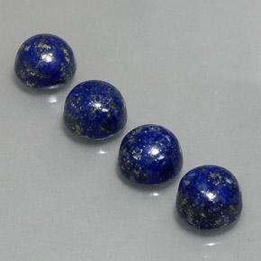 Pedras preciosas de lápis-lazúli azul natural de  ct, corte redondo, opaco