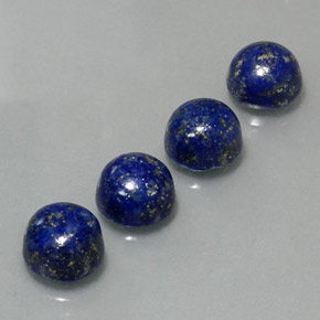 Pedras preciosas de lápis-lazúli azul natural de  ct, corte redondo, opaco