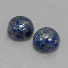 Pedras preciosas de lápis-lazúli azul natural de  ct, corte redondo, opaco