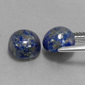 Pedras preciosas de lápis-lazúli azul natural de  ct, corte redondo, opaco