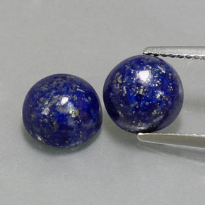 Pedras preciosas de lápis-lazúli azul natural de  ct, corte redondo, opaco