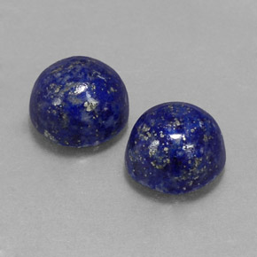 Pedras preciosas de lápis-lazúli azul natural de  ct, corte redondo, opaco