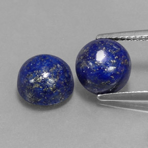 Pedras preciosas de lápis-lazúli azul natural de  ct, corte redondo, opaco