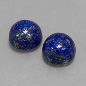 Pedras preciosas de lápis-lazúli azul natural de  ct, corte redondo, opaco