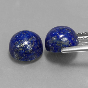 Pedras preciosas de lápis-lazúli azul natural de  ct, corte redondo, opaco