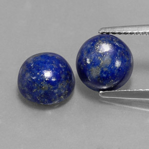 Pedras preciosas de lápis-lazúli azul natural de  ct, corte redondo, opaco
