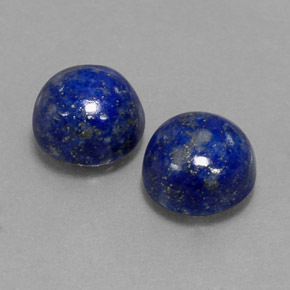 Pedras preciosas de lápis-lazúli azul natural de  ct, corte redondo, opaco